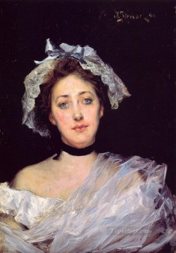  women Oil Painting - An English Lady women Julius LeBlanc Stewart